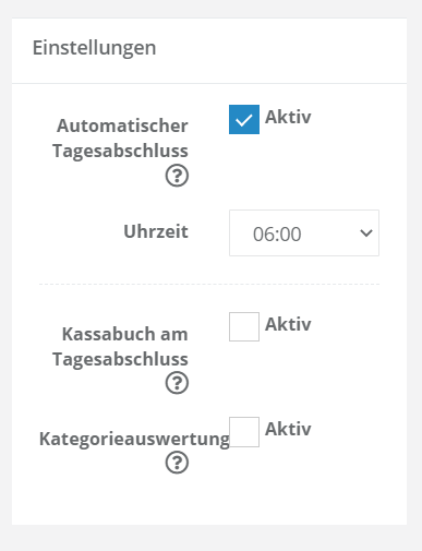 automatischer Tagesabschluss