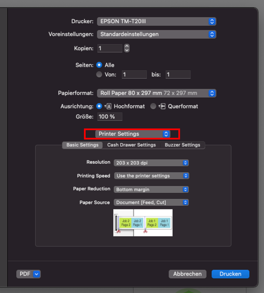 Printer Settings