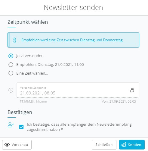 Newsletter senden