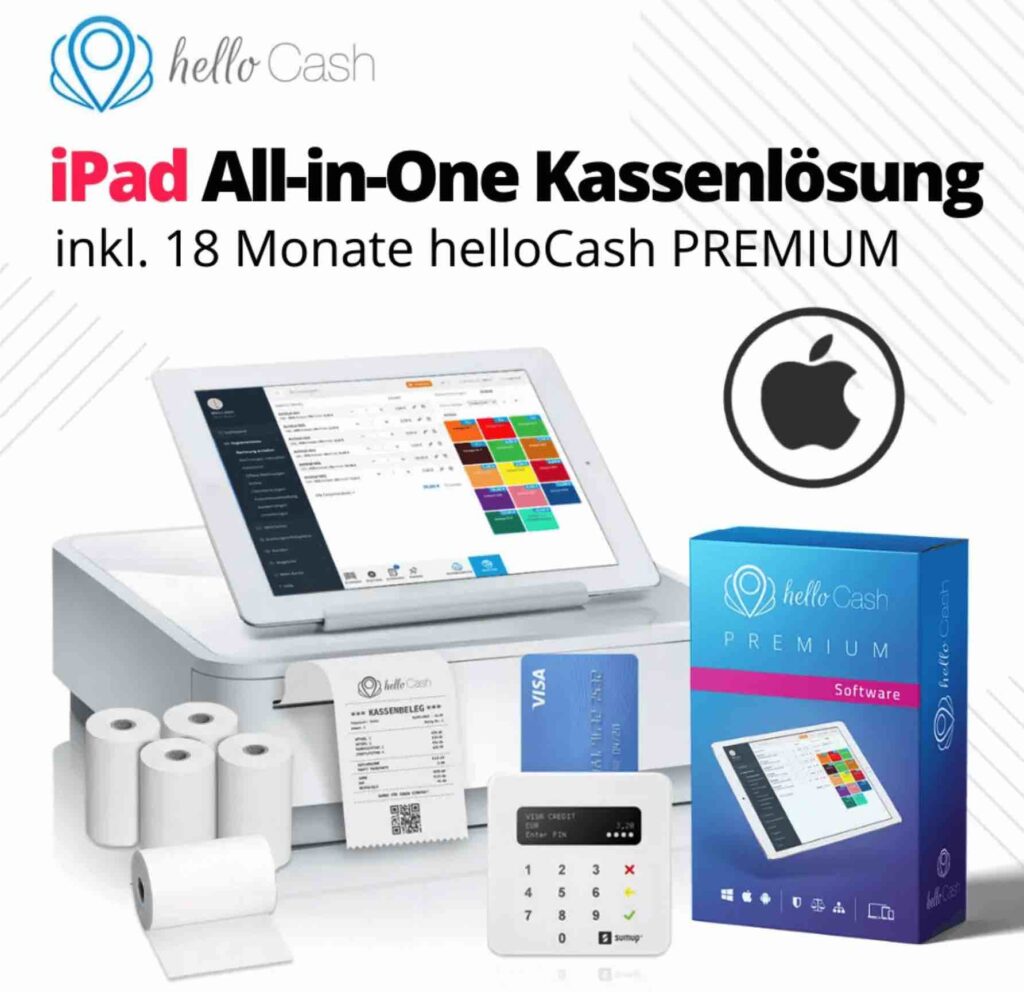 Clevere Salon Softwware von helloCash im Komplettpaket inklusive iPad