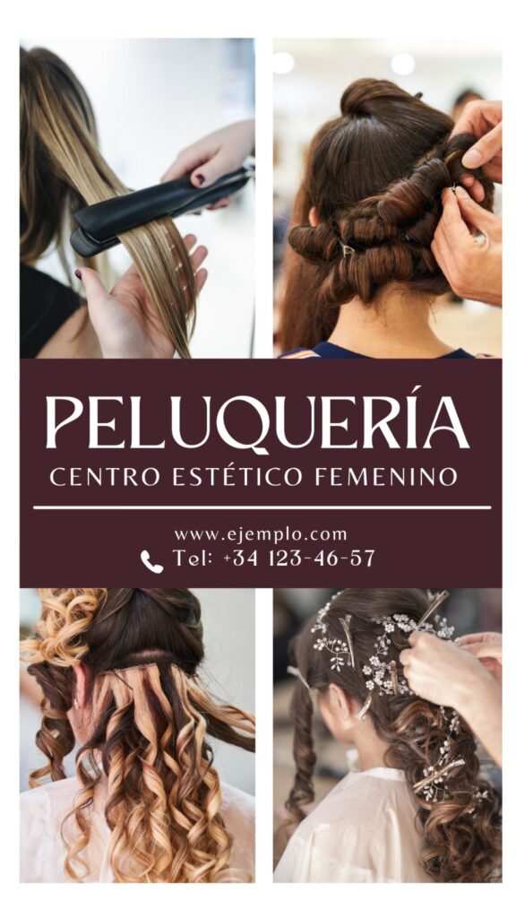 Ejemplo de imagen de publicidad para peluquerías 2 (c) canva.com