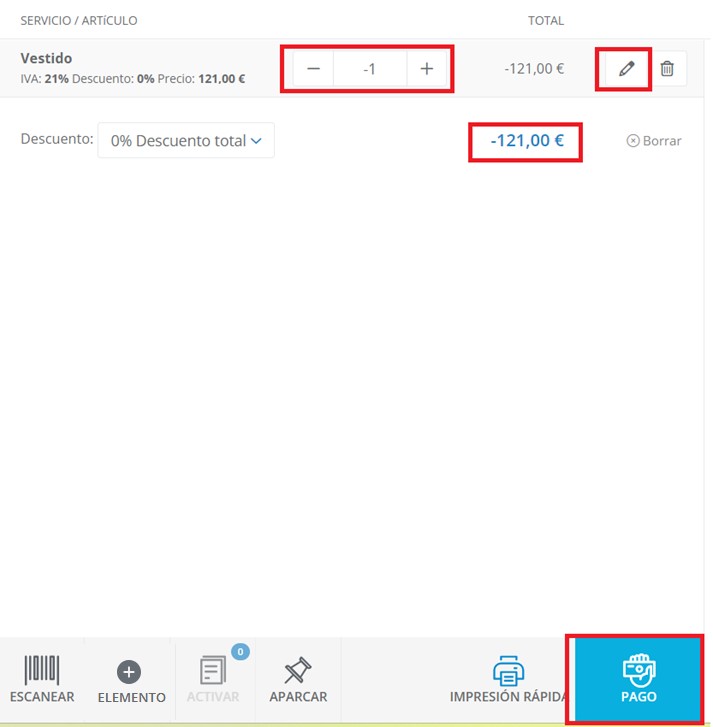 Pagar nota de crédito en la caja registradora helloCash