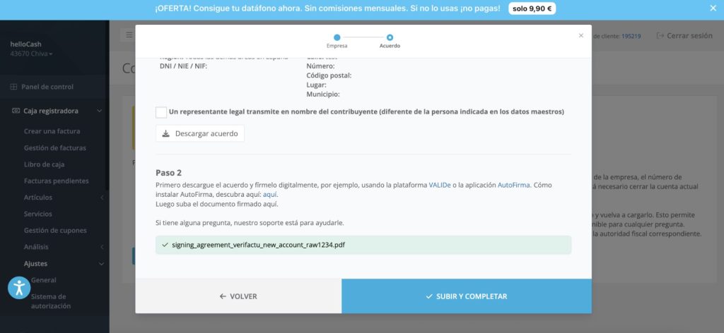 como activar Verifactu en helloCash