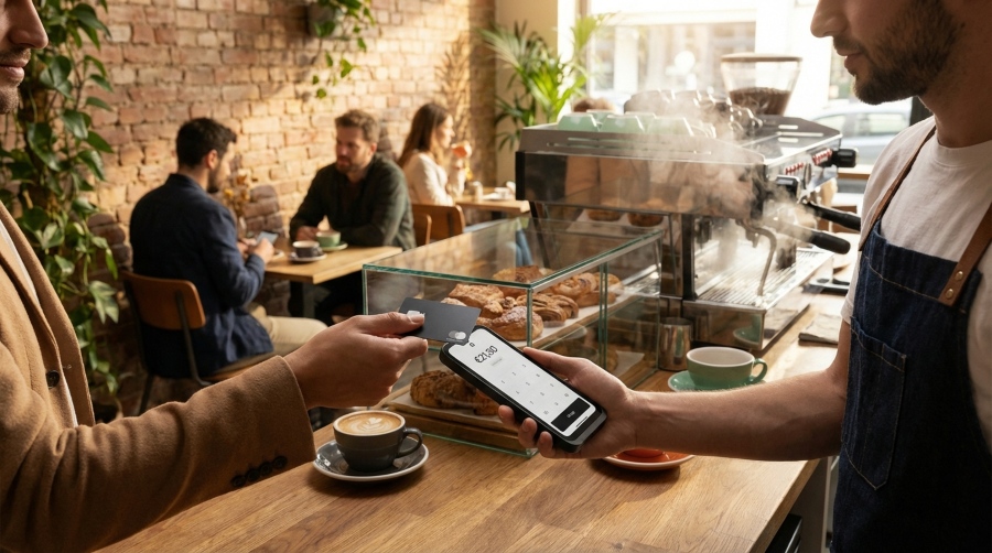 Datáfono para cafetería